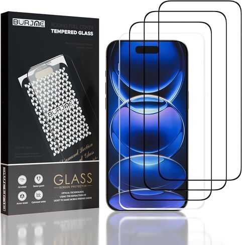 واقي الشاشة متوافق مع iPhone 16 PRO MAX SHITROFPRINCED GLASS SCREET PROTEROTURE-6.9 بوصة تغطية حافة ، 9H+ صلابة ، وضوح مضاد للخدش ، خالية من الفقاعات ، ودية للحالة (3 عبوات) in Saudi Arabia