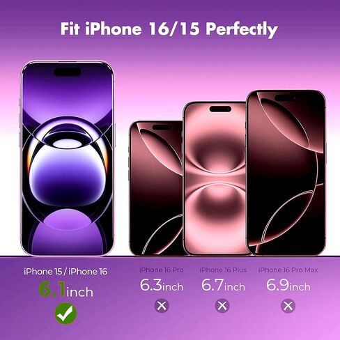 واقي الشاشة متوافق مع iPhone 16 PRO MAX SHITROFPRINCED GLASS SCREET PROTEROTURE-6.9 بوصة تغطية حافة ، 9H+ صلابة ، وضوح مضاد للخدش ، خالية من الفقاعات ، ودية للحالة (3 عبوات) in Saudi Arabia