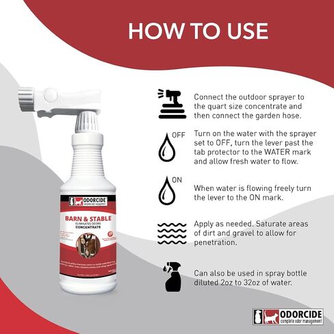 Odorcide Barn & Stable Odor Eliminator for Strong Odor – Cattle & Horse Supplies to Remove Odors – Animal-Safe All Surfaces Deodorizer – Non-Enzymatic Odor Neutralizer Horse Barn Supplies (Kit) in Saudi Arabia
