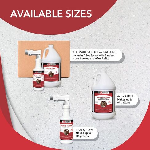 Odorcide Barn & Stable Odor Eliminator for Strong Odor – Cattle & Horse Supplies to Remove Odors – Animal-Safe All Surfaces Deodorizer – Non-Enzymatic Odor Neutralizer Horse Barn Supplies (Kit) in Saudi Arabia