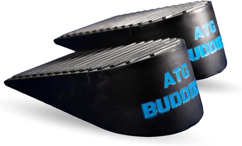 + ATG Buddies - كتلة إسفين القرفصاء لكعب القرفصاء المرتفعة ، لوحة مائلة من نقالة العجل لرفع الأثقال من أجل ATG تقسيم Quats ، وتحسين توازن التنقل وأداء القوة ، والوزن الخفيف وسهولة السفر معها ، ويأتي مع علبة حمل. in Saudi Arabia