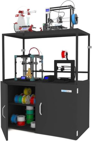 180L 3D FRINTER FLINTAME CABINET مع مزيل الرطوبة (طاقة التجفيف 60W ، <8W AVG. الاستهلاك) | تحتوي مجلس الوزراء المدمن على الرطوبة الصناعي على 40 لفائف -مقبولة مع النايلون/PLA/ABS/TPU (أسود) in Kuwait