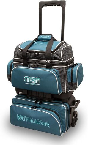 Storm 4 Ball Rolling Thunder Bowling Bag- الصلب الأزرق/الأسود in Saudi Arabia