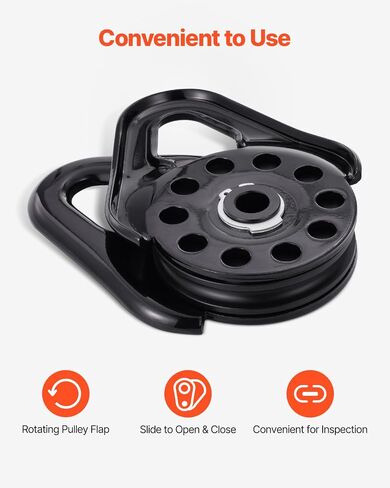 Vevor 14.5 Tnlic Snatch Block لاستعادة الرافعة ، قوة كسر 32000 رطل ، العمل مع حبل 3/8 بوصة ، ملحق مضغوط للاسترداد على الطرق in Kuwait