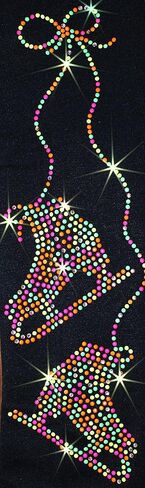 Ice Fire 4 Way Stretch Polartec Fleece Figure Skating Practice Pants Pair of Skates Rhinestones Design in Kuwait