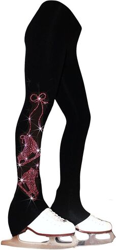 Ice Fire 4 Way Stretch Polartec Fleece Figure Skating Practice Pants Pair of Skates Rhinestones Design in Kuwait