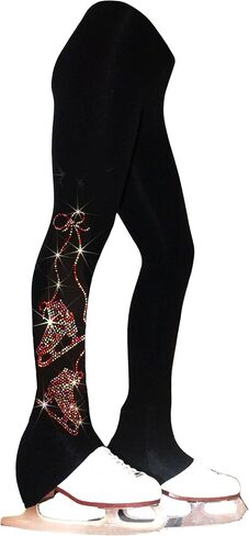 Ice Fire 4 Way Stretch Polartec Fleece Figure Skating Practice Pants Pair of Skates Rhinestones Design in Kuwait