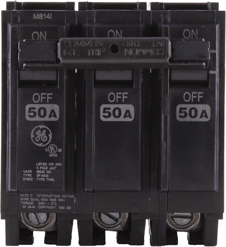 GE THQL32050; 3P 50A 240V PLUG-IN CB in Saudi Arabia