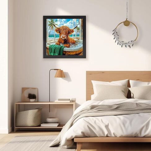 TOSTOG Highland Cow Diamond Paintings Kits for Adults, DIY 5D Animals Diamond Art Kits for Adults Beginner, Full Drill Cow Diamond Paintings Kit Wall Art Decoration for Gift 11.8 in* 15.75 in. in Saudi Arabia