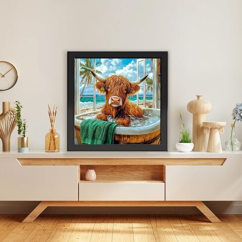 TOSTOG Highland Cow Diamond Paintings Kits for Adults, DIY 5D Animals Diamond Art Kits for Adults Beginner, Full Drill Cow Diamond Paintings Kit Wall Art Decoration for Gift 11.8 in* 15.75 in. in Saudi Arabia