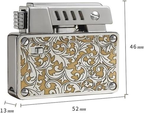Brass Kerosene Lighter with Safety Lock, Double core Flame Kerosene Lighter, Windproof Soft Flame Lighter, refillable, Suitable for Candles, Camping, Gifts(Red) in Saudi Arabia