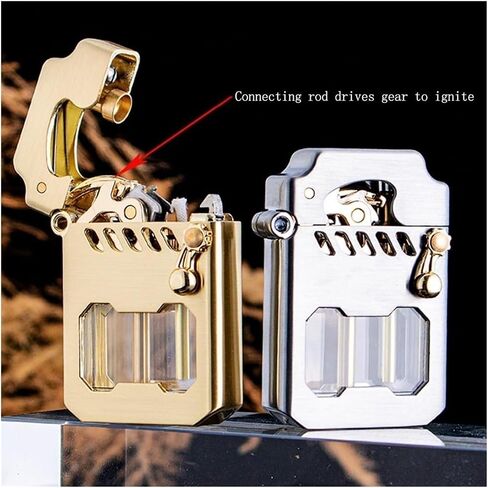 أخف الكيروسين المعدنية القديمة. قابلة لإعادة التدوير أخف وزنا. Rocker Linkage Transmisse Gear Wighter Wighter ، مناسبة للبرية والسفر والتخييم (باستثناء الوقود) (بني) in Saudi Arabia