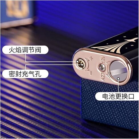 Soft Flame Design, Butane Lighter, Adjustable Flame Size, Made of Durable Metal, Portable, Suitable for Candle Camping and More (Butane not Included)(Black 1) in Saudi Arabia