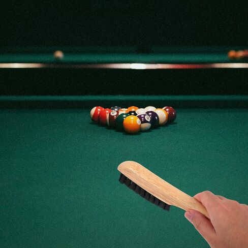 BESPORTBLE Wooden Pool Table Brush for Felt Cleaning - Compact Billiard Table Accessory with Soft Bristles for Precise Cloth Maintenance and Edge Cleaning, Lightweight and Portable in Kuwait