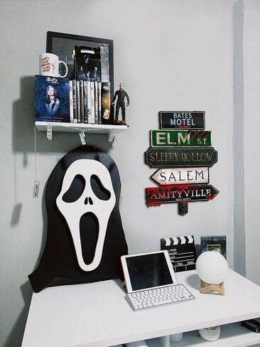لافتة شارع flinelife Elm، 16X6، لافتة معدنية لفيلم رعب، كابوس على لافتة إكليل شارع Elm in Kuwait