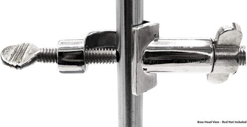 EISCO 2 Prong, Vinyl Coated, Burette, Flask, Beaker Clamp on Swivel Bosshead - 4.25" Max Opening - Bosshead fits up to 18mm Rods - Zinc Alloy Clamp - Research, Industrial Laboratory Grade in Saudi Arabia
