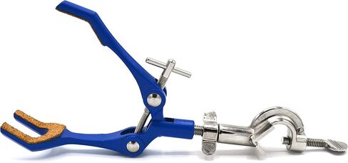 Eisco 3 Finger ، مشبك تمديد مبطن Cork على Dovivel Bosshead - 3.4 "فتحة Max Clamp ، Bosshead يناسب قضبان ما يصل إلى 18 ملم - مشبك سبيكة الزنك - البحث ، درجة المختبر الصناعي in Saudi Arabia
