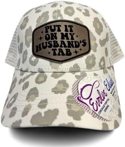 Funny Put It On My Husbands Tab Pony Tail Hat, Adjustable Lepoard Women - Put It On My, Cowboy, Girl Dad, Womens Hat in Saudi Arabia