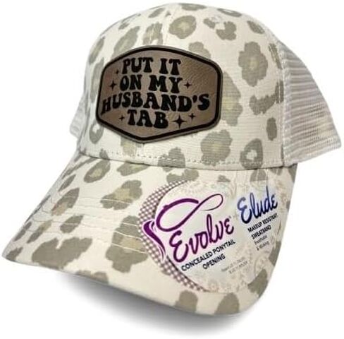 Funny Put It On My Husbands Tab Pony Tail Hat, Adjustable Lepoard Women - Put It On My, Cowboy, Girl Dad, Womens Hat in Saudi Arabia