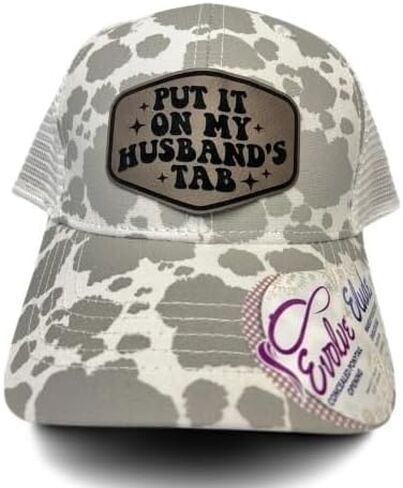 Funny Put It On My Husbands Tab Pony Tail Hat, Adjustable Lepoard Women - Put It On My, Cowboy, Girl Dad, Womens Hat in Saudi Arabia