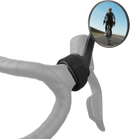 Road Bike Mirror, Cycling rearview mirrors, Wide Angle Convex Adjustable Rotatable Scratch Resistant Shockproof bicycle Mirrors of road Bikes, Mount to road bike handlebar (LEFT) in Kuwait