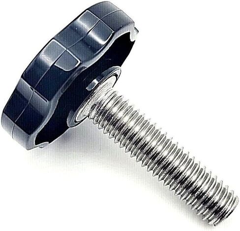 3/8" x 1 1/2" Thumb Screw Bolts Black Round Hex Head Clamping Knob Plastic Cap 304 Stainless Steel 3/8"-16 Standard Thread Rust Proof Indoor/Outdoor (2 Pack) in Saudi Arabia