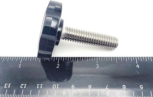 3/8" x 1 1/2" Thumb Screw Bolts Black Round Hex Head Clamping Knob Plastic Cap 304 Stainless Steel 3/8"-16 Standard Thread Rust Proof Indoor/Outdoor (2 Pack) in Saudi Arabia