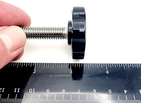 3/8" x 1 1/2" Thumb Screw Bolts Black Round Hex Head Clamping Knob Plastic Cap 304 Stainless Steel 3/8"-16 Standard Thread Rust Proof Indoor/Outdoor (2 Pack) in Saudi Arabia
