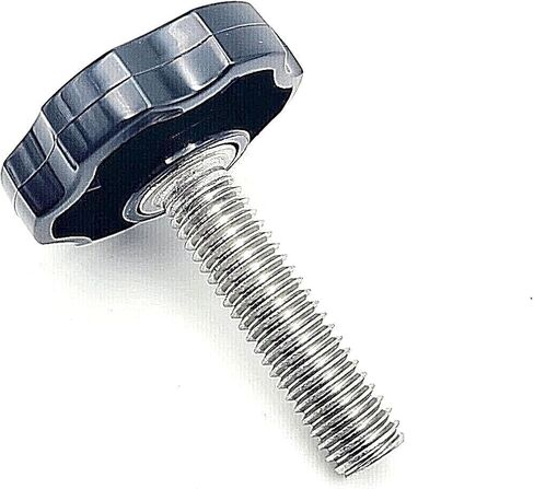 3/8" x 1 1/2" Thumb Screw Bolts Black Round Hex Head Clamping Knob Plastic Cap 304 Stainless Steel 3/8"-16 Standard Thread Rust Proof Indoor/Outdoor (2 Pack) in Saudi Arabia