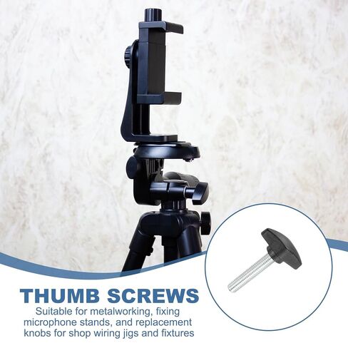 PATIKIL M8 x 40mm Tee Thumb Screws, 12 Pcs 35mm Width Carbon Steel Tee Wing Knobs Screws Clamping t Head Handles Thumbscrew Bolt Screw Kit for Replace Hand Tightening Knob Supply, Black in Saudi Arabia