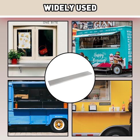 HECASA 6 FT 70.8" L X 11.6" W Folding Concession Window Shelf Food Shelf Food Truck Concession Stand Serving Wall Mounted Shelf for Restaurant Bar Utility Room Kitchen Garage Stainless Steel in Saudi Arabia