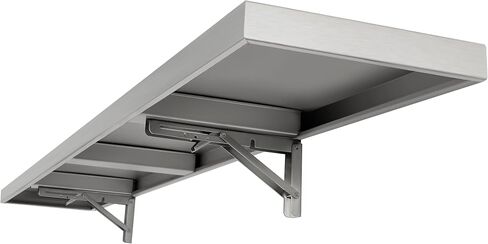 HECASA 6 FT 70.8" L X 11.6" W Folding Concession Window Shelf Food Shelf Food Truck Concession Stand Serving Wall Mounted Shelf for Restaurant Bar Utility Room Kitchen Garage Stainless Steel in Saudi Arabia