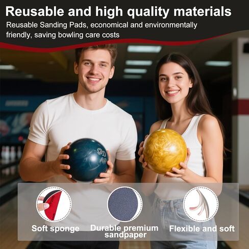 6 PCS Bowling Ball Sanding Pads with Premium Bowling Towel, 600/1200/2500 Grit Polishing Cleaning Pads for Pro-Grade Ball Maintenance & Care in Saudi Arabia