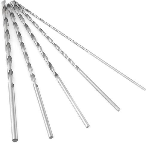 مجموعات بت الحفر ، 5pcs بأحجام مختلفة أحجام الحفر ، فولاذ طويل جدا عالي السرعة مستقيمة أدوات بت تويست تويست بنت للبلاستيك الخشب والألومنيوم ، القطر 2-5 مم طول 150 مم-160 ملم in Kuwait