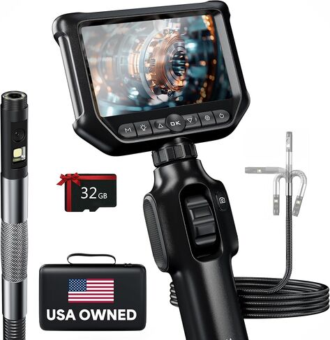 التعبير عن Borescope 360 ​​° ، كاميرا فحص العدسات المزدوجة مع الخفيفة ، كاميرا ثعبان العدسة 6 مم للتفتيش الميكانيكي ، والسباكة ، 0.24 بوصة بوسسكوب ، المنظار الصناعي ، 5 أقدام in Saudi Arabia