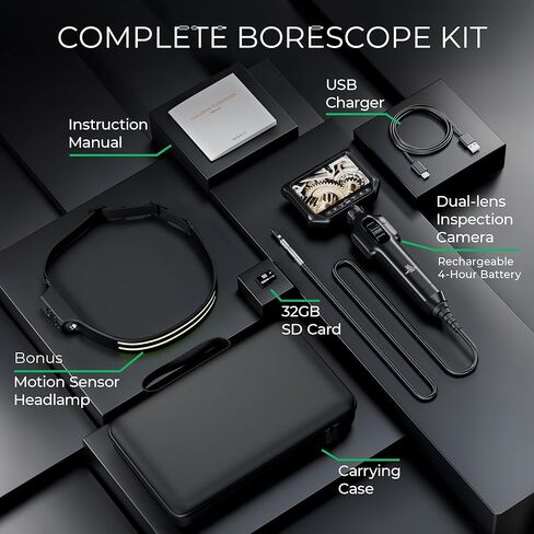 التعبير عن Borescope 360 ​​° ، كاميرا فحص العدسات المزدوجة مع الخفيفة ، كاميرا ثعبان العدسة 6 مم للتفتيش الميكانيكي ، والسباكة ، 0.24 بوصة بوسسكوب ، المنظار الصناعي ، 5 أقدام in Saudi Arabia