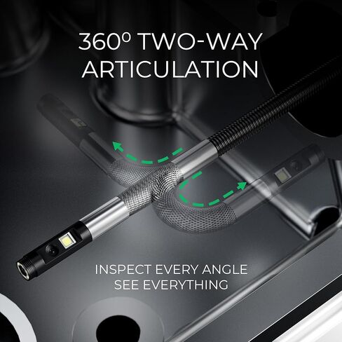 التعبير عن Borescope 360 ​​° ، كاميرا فحص العدسات المزدوجة مع الخفيفة ، كاميرا ثعبان العدسة 6 مم للتفتيش الميكانيكي ، والسباكة ، 0.24 بوصة بوسسكوب ، المنظار الصناعي ، 5 أقدام in Saudi Arabia