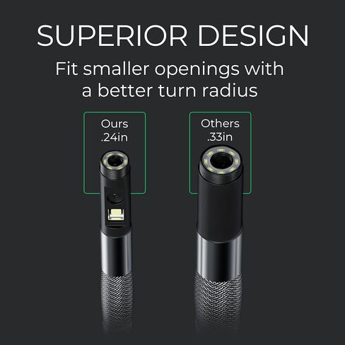التعبير عن Borescope 360 ​​° ، كاميرا فحص العدسات المزدوجة مع الخفيفة ، كاميرا ثعبان العدسة 6 مم للتفتيش الميكانيكي ، والسباكة ، 0.24 بوصة بوسسكوب ، المنظار الصناعي ، 5 أقدام in Saudi Arabia