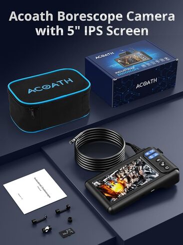 كاميرا منظار Borescope مع الضوء ، كاميرا تفتيش صناعية 1080 بكسل عالية الدقة مع 8 مصابيح LED ، كابل الأفعى شبه المقصود 16.5 قدمًا ، شاشة IPS 5 بوصات ، بطاقة 32 جيجابايت ، أدوات الصرف الصحي IP67 in Kuwait