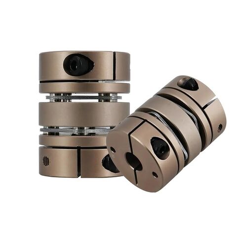 D40L50 6-19 مقرنة مرنة من الألومنيوم مرنة عزم الدوران المزدوج مزدوج اقتران الحجاب الحاجز مع موصل مرن 1pcs (6 مم إلى 6.35 ملم) in Kuwait