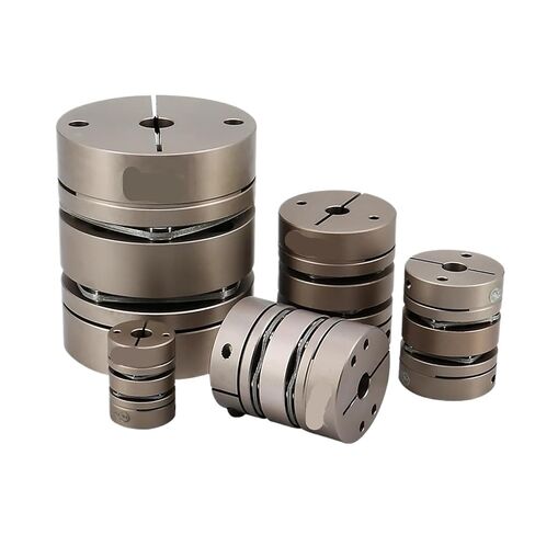 D40L50 6-19 مقرنة مرنة من الألومنيوم مرنة عزم الدوران المزدوج مزدوج اقتران الحجاب الحاجز مع موصل مرن 1pcs (6 مم إلى 6.35 ملم) in Kuwait