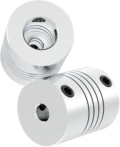 D19L25 Aluminum Z Axis Flexible Coupling 3mm 4mm 5mm 6mm 6.35mm 8mm 10mm for Stepper Motor Coupler Shaft Couplings 3D Printer 1Pcs(6.35mm to 5mm) in Saudi Arabia