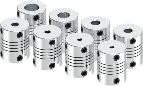 D19L25 Aluminum Z Axis Flexible Coupling 3mm 4mm 5mm 6mm 6.35mm 8mm 10mm for Stepper Motor Coupler Shaft Couplings 3D Printer 1Pcs(6.35mm to 5mm) in Saudi Arabia