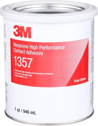 3M Neoprene عالية الأداء اتصال لاصقة 1357 ، Gray-Green ، 1 Quart Can in Saudi Arabia
