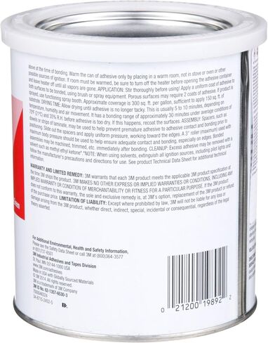 3M Neoprene عالية الأداء اتصال لاصقة 1357 ، Gray-Green ، 1 Quart Can in Saudi Arabia