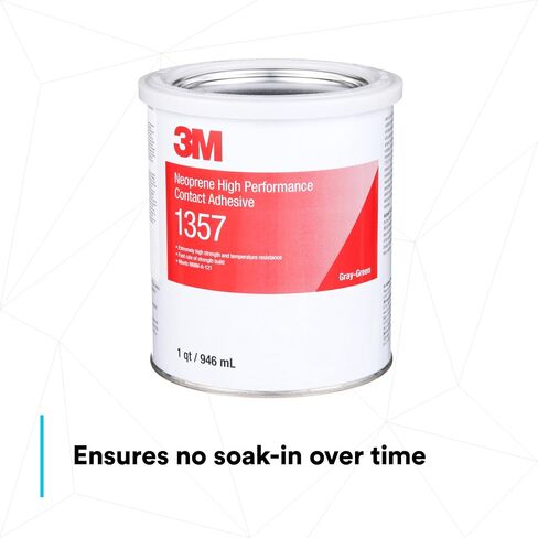 3M Neoprene عالية الأداء اتصال لاصقة 1357 ، Gray-Green ، 1 Quart Can in Saudi Arabia
