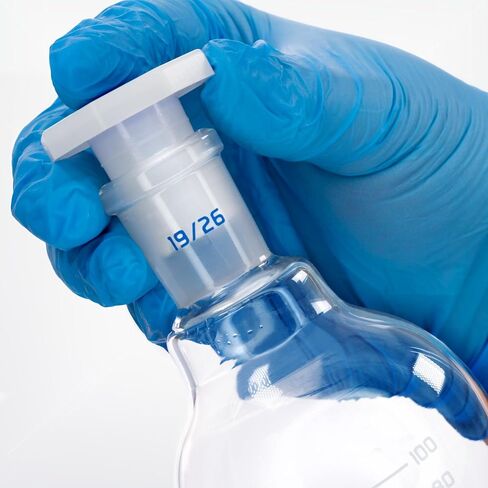 Eisco - Separating Funnel, Squibb Type, 100ml, Graduated - 19/26 Plastic Stopper, Glass Key Stopcock, Borosilicate Glass in Saudi Arabia