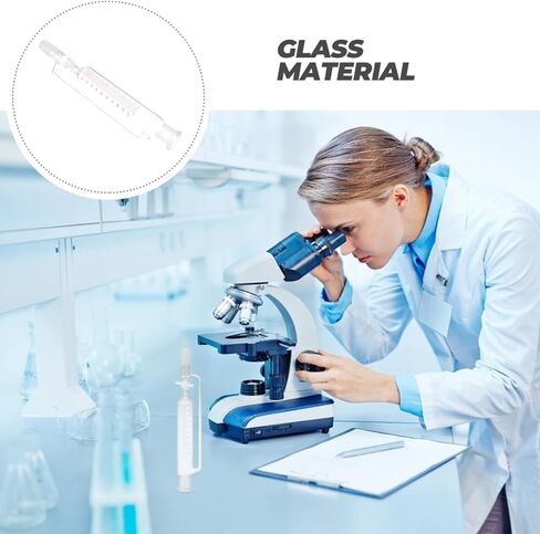 Healifty Glass Separatory Funnel with PTFE Plug Cylindrical Design for Laboratory Use Efficient Liquid Separation of Different Densities Safe to Use in Saudi Arabia