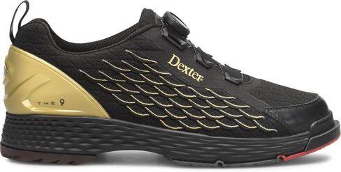 Dexter Mens C9 Knit BOA Bowling Shoes (for Right and Left Handed Bowlers. Men's Shoe Sizing) - Black/Gold 12 in Saudi Arabia