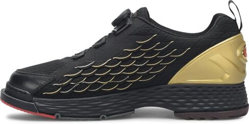 Dexter Mens C9 Knit BOA Bowling Shoes (for Right and Left Handed Bowlers. Men's Shoe Sizing) - Black/Gold 12 in Saudi Arabia